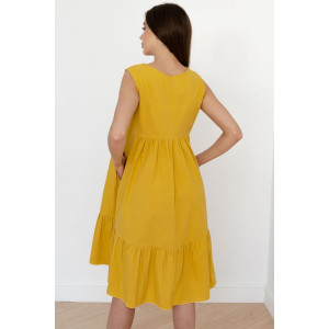 Платье женское "Даниэль" хлопок (р-ры: 42-56) желтый