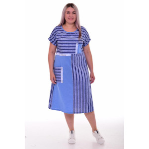 Платье женское 4098 кулирка (р-ры: 48-62) голубой