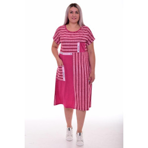 Платье женское 4098а кулирка (р-ры: 48-62) розовый