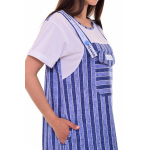 Платье женское 4083 кулирка (р-ры: 48-62) голубой