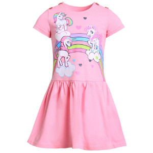 Платье детское "Девчата" кулирка (р-ры: 98-122) розовый