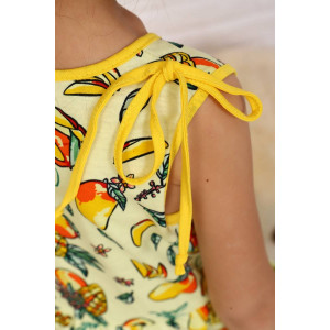 Платье детское "Манго" кулирка (р-ры: 104-140) желтый