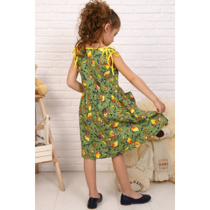 Платье детское "Манго" кулирка (р-ры: 104-140) оливковый
