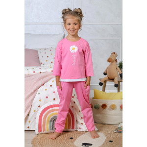Пижама детская "Романс-2" кулирка (р-ры: 116-158) розовый