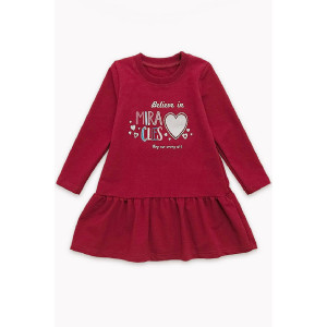 Платье детское "Фантазия" 30300 футер 2-х нитка петля (р-ры: 104-122) вишневый