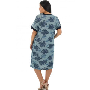 Платье женское "Агриппина" лакоста пике (р-ры: 52-66) синий