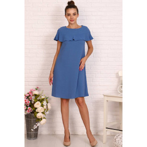 Платье женское №39504 креп (р-ры: 44-54) синий