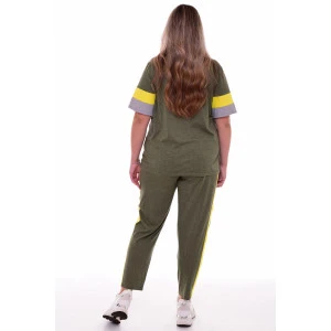 Костюм двойка женский 5296 кулирка (р-ры: 46-60) хаки Костюм двойка женский 5296 кулирка (р-ры: 46-60) хаки
