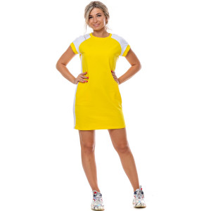 Платье женское П-027 футер гладкокрашеный (р-ры: 44-54) желтый