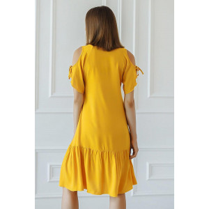 Платье женское "Микелла" штапель (р-ры: 42-56) желтый