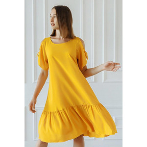 Платье женское "Микелла" штапель (р-ры: 42-56) желтый