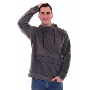 Толстовка мужская 9155 флис (последний размер) серый 46