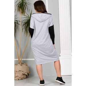 Платье женское №13481 футер 2-х нитка (р-ры: 50-60) серый