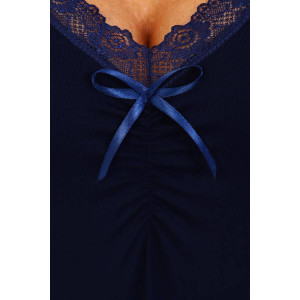 Сорочка женская №25755 вискоза (р-ры: 50-64) темно-синий