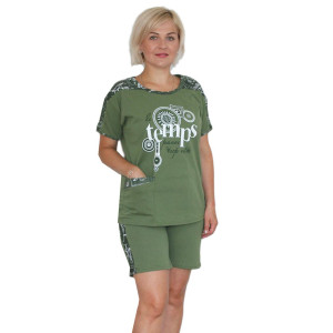 Костюм двойка женский К1221.1 кулирка (р-ры: 48-62) 