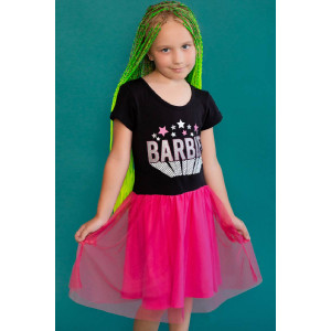 Платье детское №22764 "Barbie" кулирка (р-ры: 110-140)