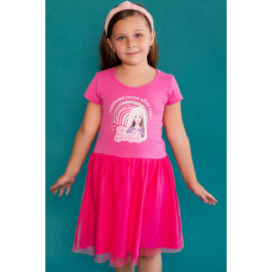 Платье детское №22763 "Barbie" кулирка (р-ры: 110-140)