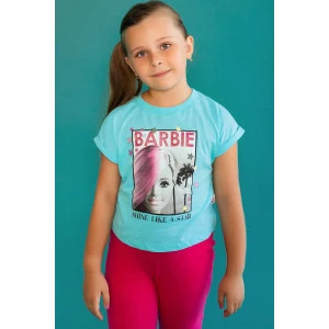 Футболка детская №22468 "Barbie" кулирка (р-ры: 110-140) Футболка детская №22468 "Barbie" кулирка (р-ры: 110-140)