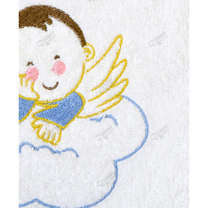 Полотенце крестильное махровое с вышивкой для мальчика