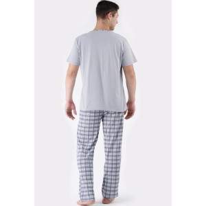 Пижама мужская №44006 кулирка карде (р-ры: 48-60) серый