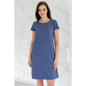 Платье женское "Амалия" полиэстер (последний размер) синий 48