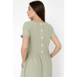 Платье женское "Мира" полиэстер (последний размер) зеленый 46