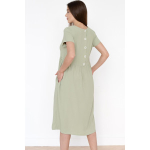 Платье женское "Мира" полиэстер (последний размер) зеленый 46