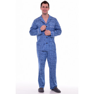 Пижама мужская 9174б кулирка (р-ры: 46-60) голубой