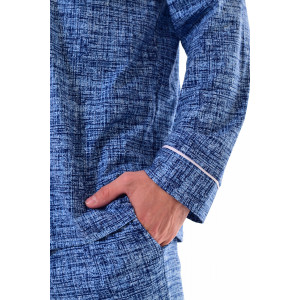 Пижама мужская 9174б кулирка (р-ры: 46-60) голубой