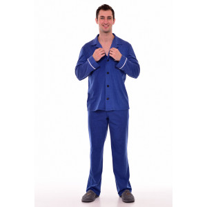 Пижама мужская 9174г кулирка (р-ры: 46-60) джинс-рубчик