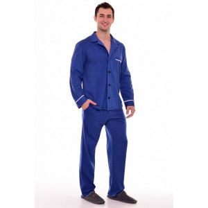 Пижама мужская 9174г кулирка (р-ры: 46-60) джинс-рубчик
