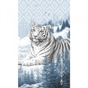 Полотенце банно-пляжное вафельное полотно "Бенгальский тигр"