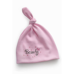 Шапка для новорожденных 20239 "Beauty" интерлок (последний размер) розовый 38