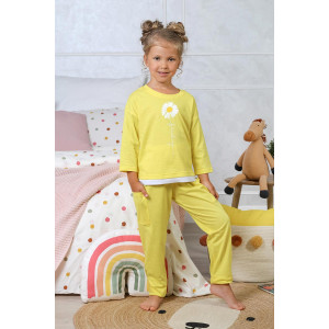 Пижама детская "Романс-2" кулирка (последний размер) желтый 158