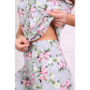 Пижама женская "Иринда-Ц-2" (брюки) вискоза (р-ры: 44-54) цветы