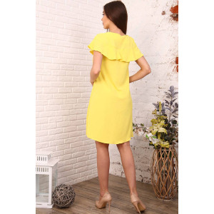 Платье женское №39504 креп (последний размер) желтый 48