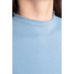 Платье женское П138 футер 3-х нитка петля (р-ры: 42-54) серо-голубой