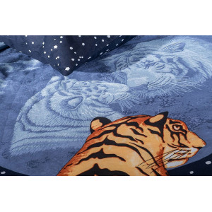Постельное белье бязь стандарт "Тигры с луной" 10133-1+10134-1