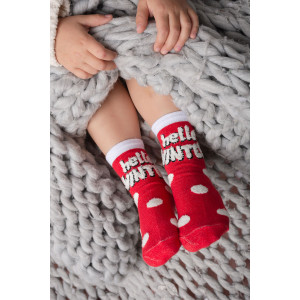 Носки детские высокие "Ло-ло" - упаковка 3 пары красный