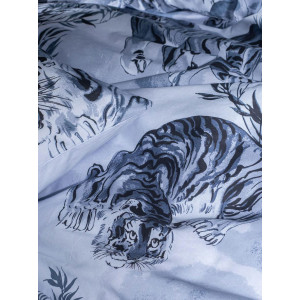 Постельное белье поплин стандарт "Тигры" серый 70349-2