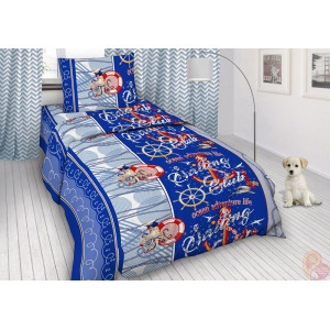 Детское постельное белье бязь БГ-415(Д) синий