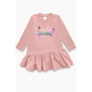 Платье детское "Эмми" 30302 кулирка с лайкрой (р-ры: 98-122) розовая дымка