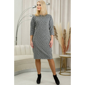Платье женское "Нонна" А-4582 трикотаж (р-ры: 46-52) серый