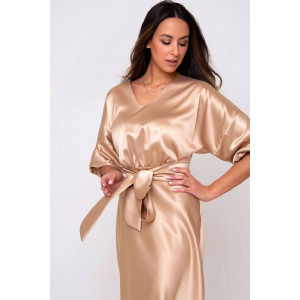 Платье женское №286GLD атлас (р-ры: 42-52) золотой