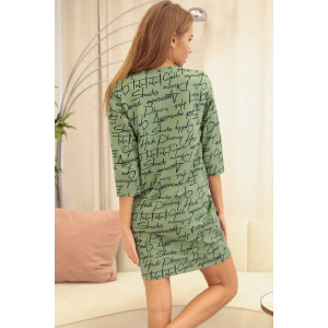 Платье женское П137 футер с лайкрой (последний размер) оливковый 60