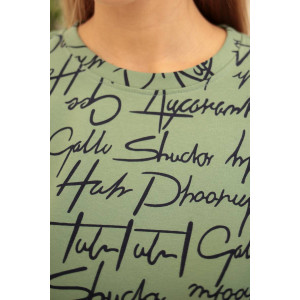 Платье женское П137 футер с лайкрой (последний размер) оливковый 60