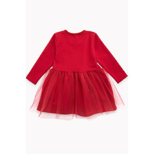Платье детское "Никки" 10030 футер 2-х нитка петля (р-ры: 80-98) красный