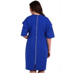Платье "Айвенго" футер с лайкрой 2-х нитка (р-ры: 48-62) синий