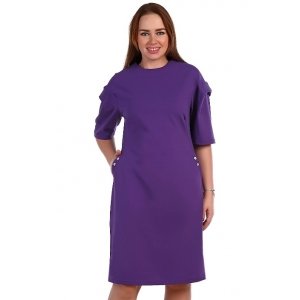 Платье "Айвенго" футер с лайкрой 2-х нитка (р-ры: 48-62) фиолетовый