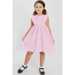 Платье детское "Кружок" кулирка (последний размер) розовый 110